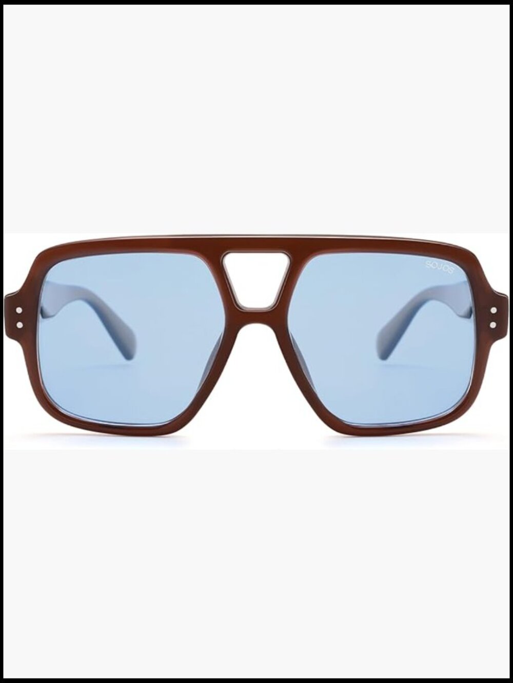 Retro Square Polarized Aviator Sunglasses with UV400 Protection